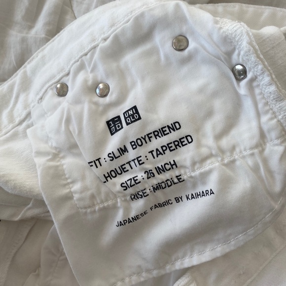 Uniqlo boyfriend white denim - Picture 4 of 4